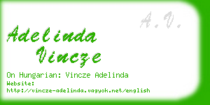 adelinda vincze business card